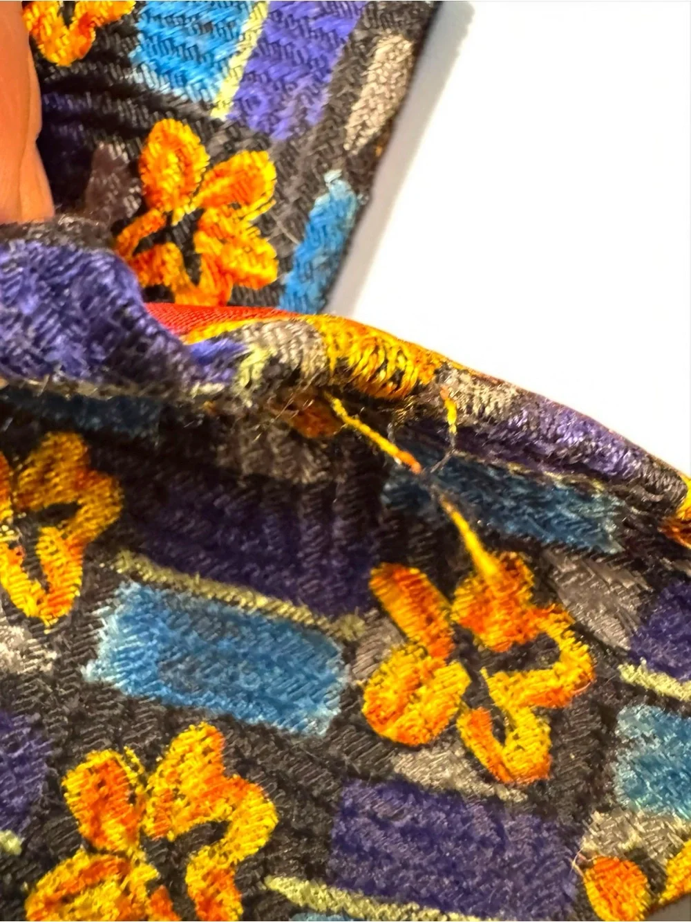 Ermenegildo Zegna Floral Silk Tie Blue Yellow
